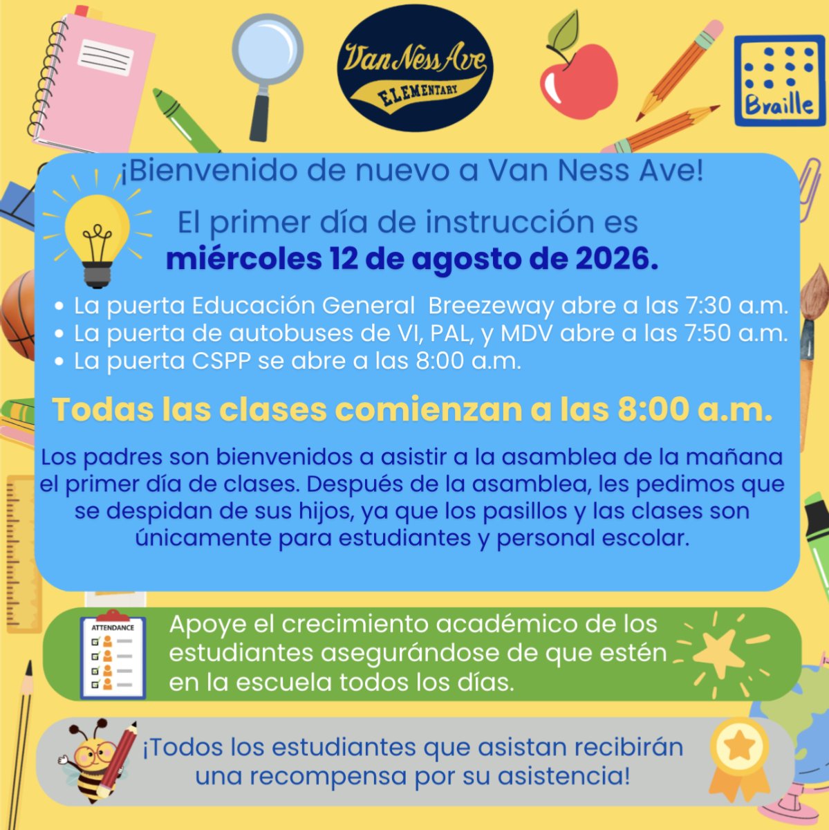 First Day Spanish Flyer